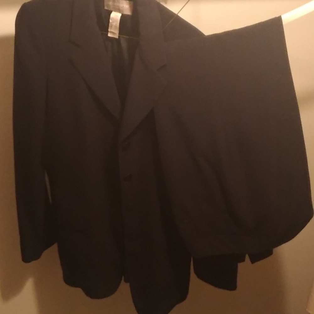 LIZ CLAIBORNE pantsuit size 8 grey four-button